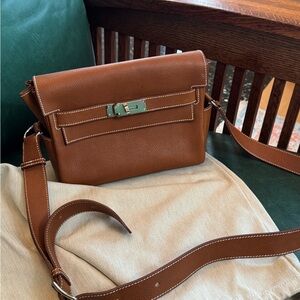 Hermes Kelly massager PM brown leather